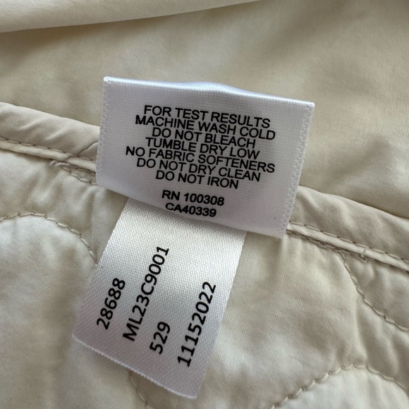 Magnolia Lane Masters Golf Tech Vest Cream Full Zip Snap Preppy Quilt Size Small - Picture 9 of 15